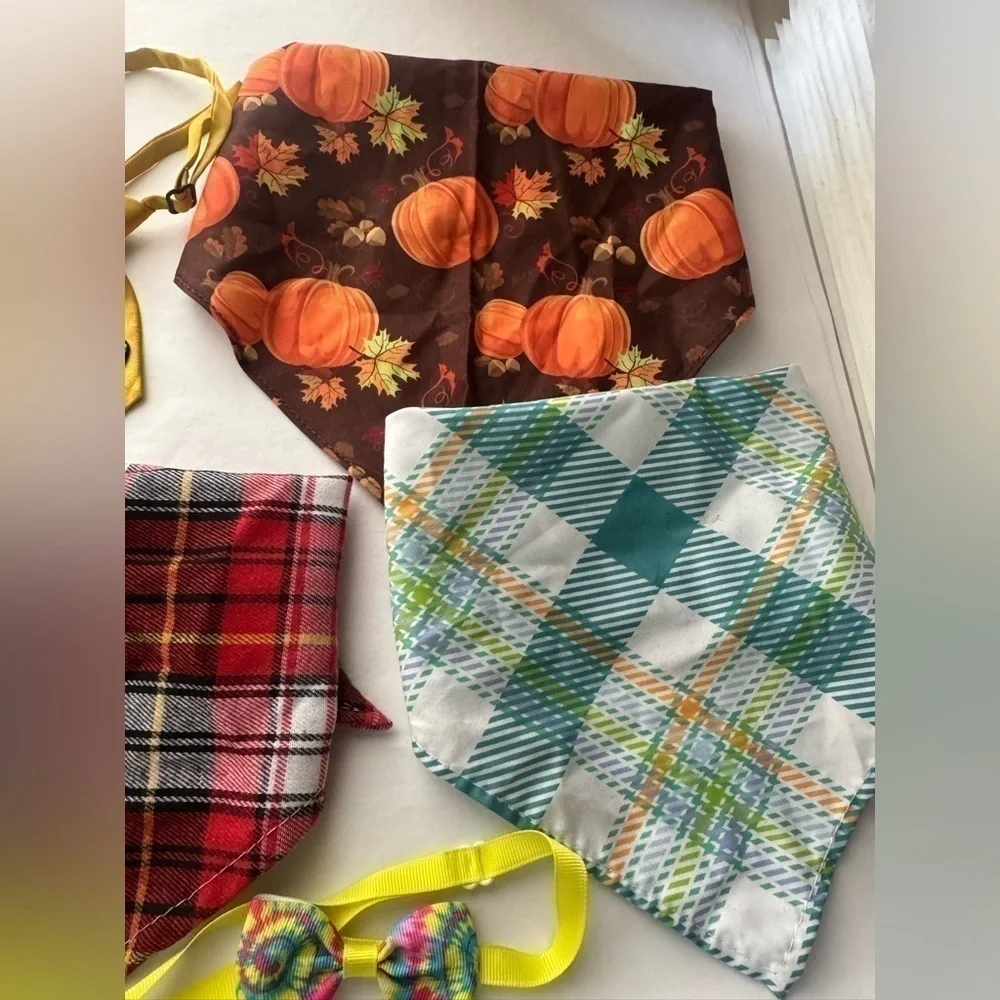 Small Dog Bandanas / Bowties Accessories Set of 8